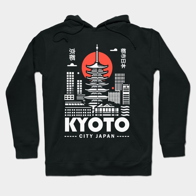 Kyoto City Japan Vintage Hoodie by Mr T.H